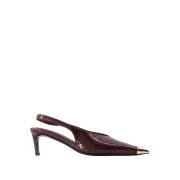 Burgundy Kalfsleer Pumps Anine Bing , Red , Dames