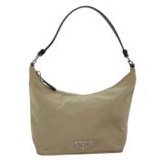 Pre-owned Nylon pouches Prada Vintage , Beige , Dames