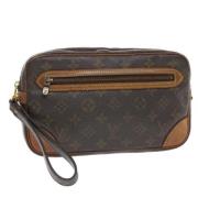 Pre-owned Canvas clutches Louis Vuitton Vintage , Brown , Dames