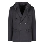 Gebreide double-breasted blazer Emporio Armani , Blue , Heren