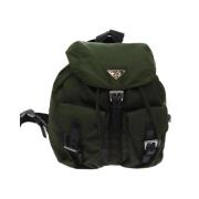 Pre-owned Nylon backpacks Prada Vintage , Green , Dames