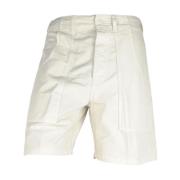 Witte Katoenen Bermuda Shorts Knoopsluiting Don The Fuller , White , H...