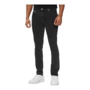 Slim-fit Denim Jeans Just Cavalli , Black , Heren