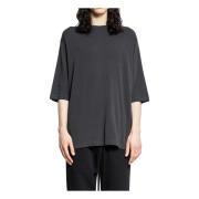 Crème Modal Jersey Boxy Fit T-Shirt Thom Krom , Gray , Heren