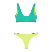 Geëmbosseerd kleurblok bikini set Me-Fui , Multicolor , Dames