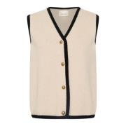 Gebreid Vest Ancient Scroll Cream , Beige , Dames