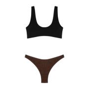 Geëmbosseerd kleurblok bikini set Me-Fui , Multicolor , Dames