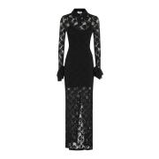 Elegante Jurk voor Speciale Gelegenheden Msgm , Black , Dames