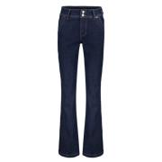 Donkerblauwe Bibette Jeans Red Button , Blue , Dames