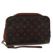 Pre-owned Canvas clutches Louis Vuitton Vintage , Brown , Dames