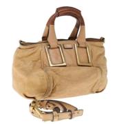 Pre-owned Leather handbags Chloé Pre-owned , Beige , Dames