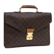 Pre-owned Canvas briefcases Louis Vuitton Vintage , Brown , Dames