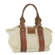 Pre-owned Canvas handbags Burberry Vintage , Beige , Dames