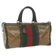 Pre-owned Canvas travel-bags Gucci Vintage , Brown , Dames