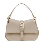 Tote Bag met booglogo Furla , Beige , Dames