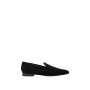 Zwarte Suède Mocassin Douglas Parallele , Black , Dames