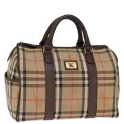 Pre-owned Canvas handbags Burberry Vintage , Beige , Dames