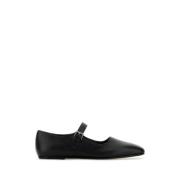 Zwarte Nappa Leren Ballerina's The Row , Black , Dames