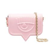 Debossed Logo Crossbody Tas Chiara Ferragni Collection , Pink , Dames