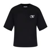 T-shirt met logo Off White , Black , Dames