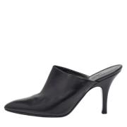 Pre-owned Leather heels Hermès Vintage , Black , Dames