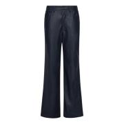 Blauwe Faux Leren Straight Leg Broek Rotate Birger Christensen , Blue ...