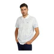 Bloemenprint Polo Shirt - Slim Fit Guess , White , Heren