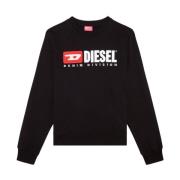 Zwarte Sweatshirt Aw24 Diesel , Black , Heren