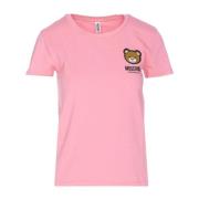 Korte Mouw T-shirt Moschino , Pink , Dames