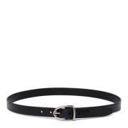 Zwarte Leren Riemen Tom Ford , Black , Heren