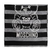 Sjaal met gestreept patroon Moschino , Black , Unisex