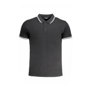 Geborduurd Poloshirt met Contrastdetails Cavalli Class , Black , Heren