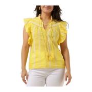 Gele Louki Blouse Suncoo , Yellow , Dames