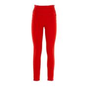 Hoge Taille Skinny Broek Rood Outlet Patrizia Pepe , Red , Dames