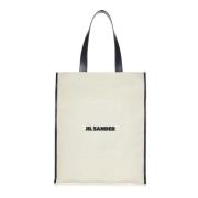 Canvas Schoudertas Beige Aw24 Jil Sander , Beige , Heren