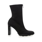 Zwarte Neopreen Laars Alexander McQueen , Black , Dames