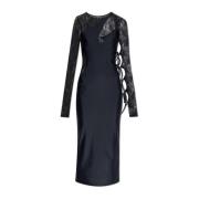 Jurk met kant Versace Jeans Couture , Black , Dames