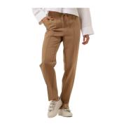 Beige High Waist Broek Slfvinie Selected Femme , Beige , Dames