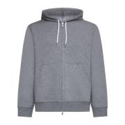 Donkergrijze Melange Hoodie Sweater Brunello Cucinelli , Gray , Heren