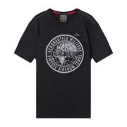 Korte Mouw T-shirt Aeronautica Militare , Black , Heren