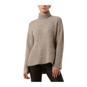 Chanly Pullover Sweater Gestuz , Beige , Dames