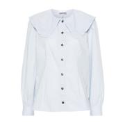 Grijze Shirts Aw24 Damesmode Ganni , Blue , Dames