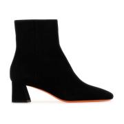 Zwarte suède Marta enkellaarsjes Santoni , Black , Dames