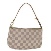 Pre-owned Canvas pouches Louis Vuitton Vintage , White , Dames