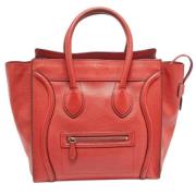 Pre-owned Leather totes Celine Vintage , Red , Dames