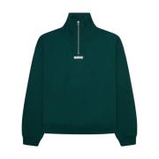 Half Zip Sweatshirt Woodbird , Green , Heren