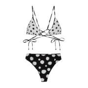 Bikini Triangolo E Slip Retrò Fisso Scribble F**k , Multicolor , Dames