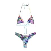 Bikini Triangolo E Slip Americano Fisso Sundown F**k , Multicolor , Da...