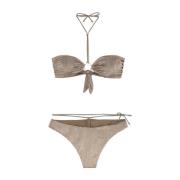 Strapless Bikini Set met Vaste Zijband Me-Fui , Gray , Dames