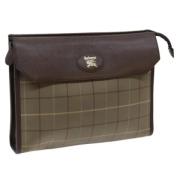 Pre-owned Canvas clutches Burberry Vintage , Beige , Dames